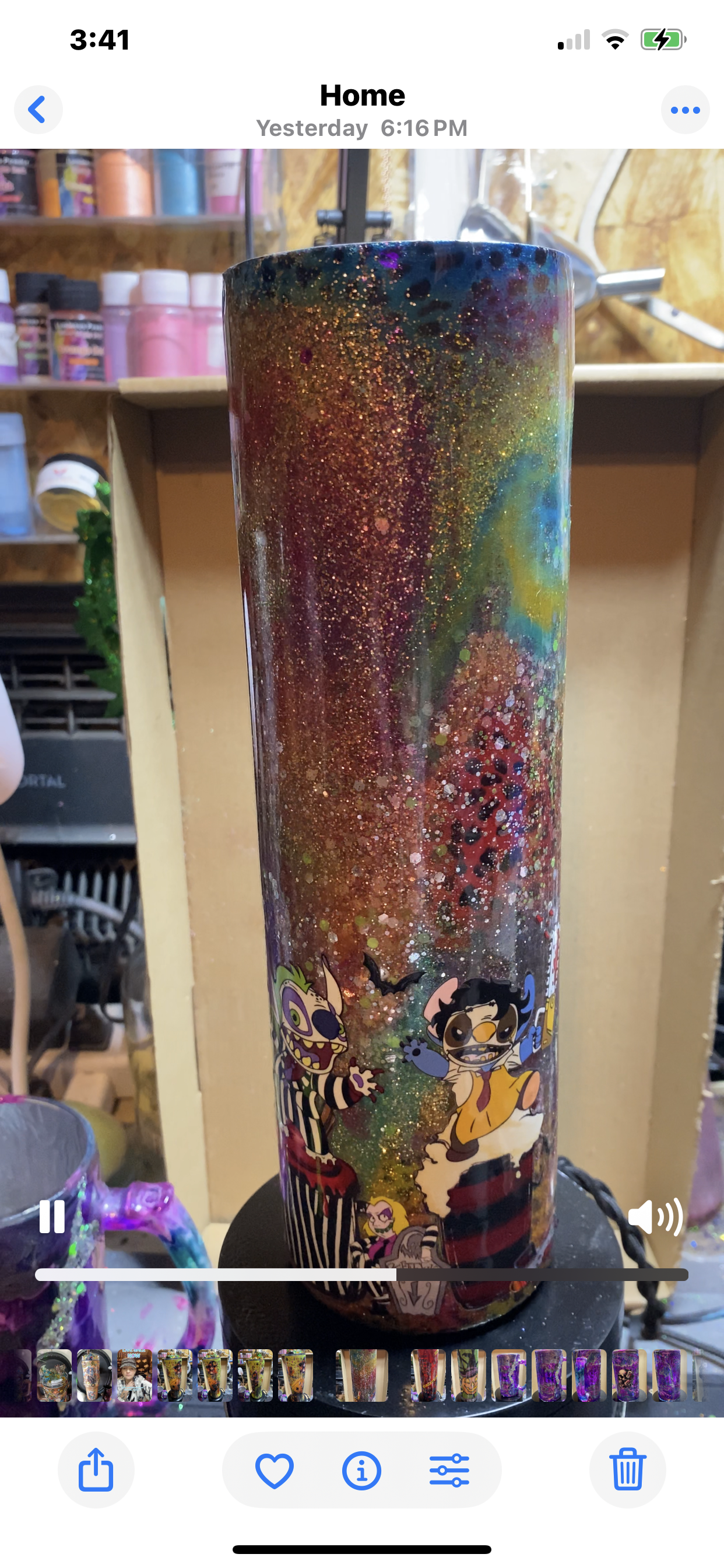 35oz Blue Guy Halloween Tumbler