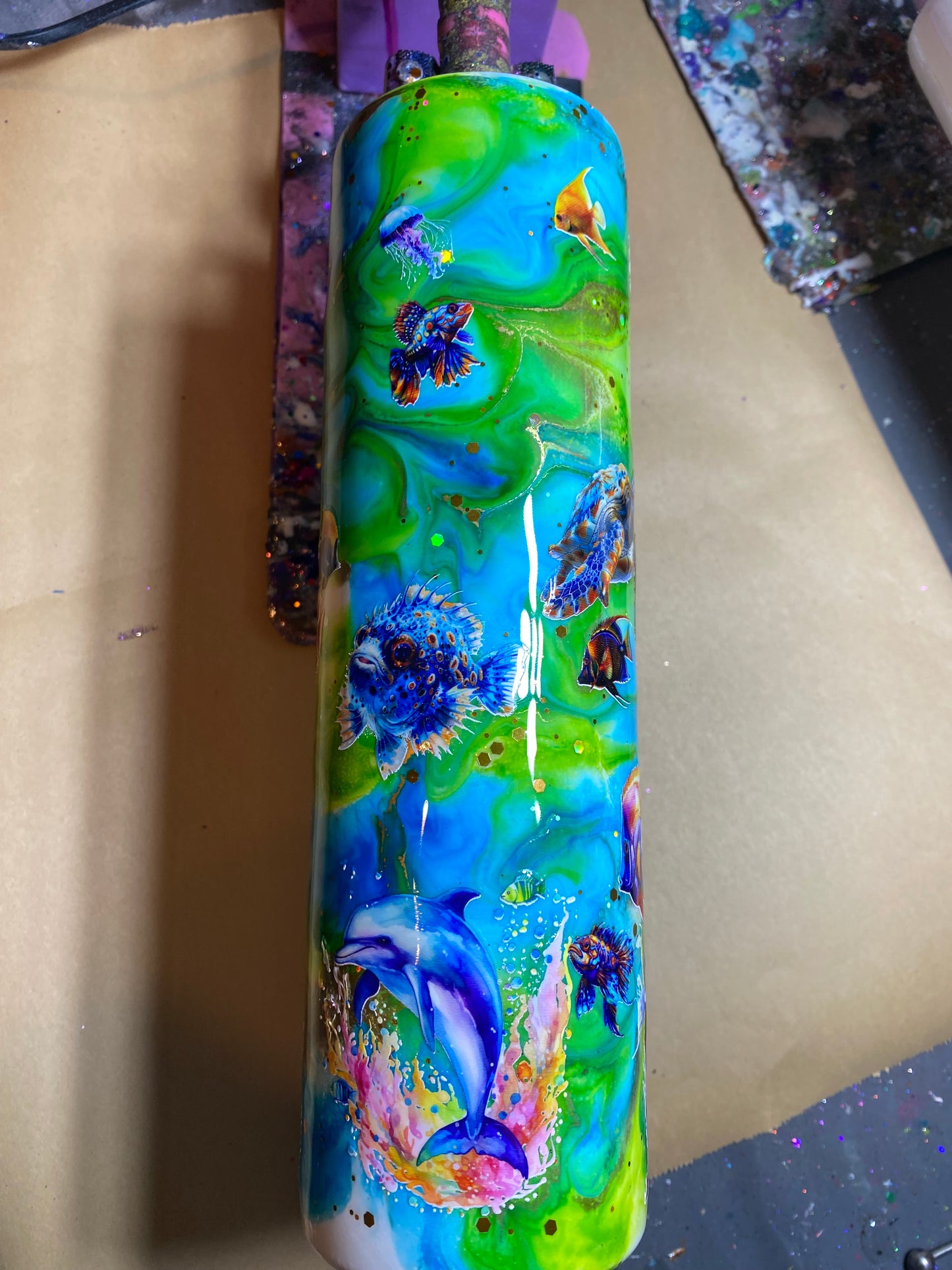 35oz Under the Sea Glow Tumbler