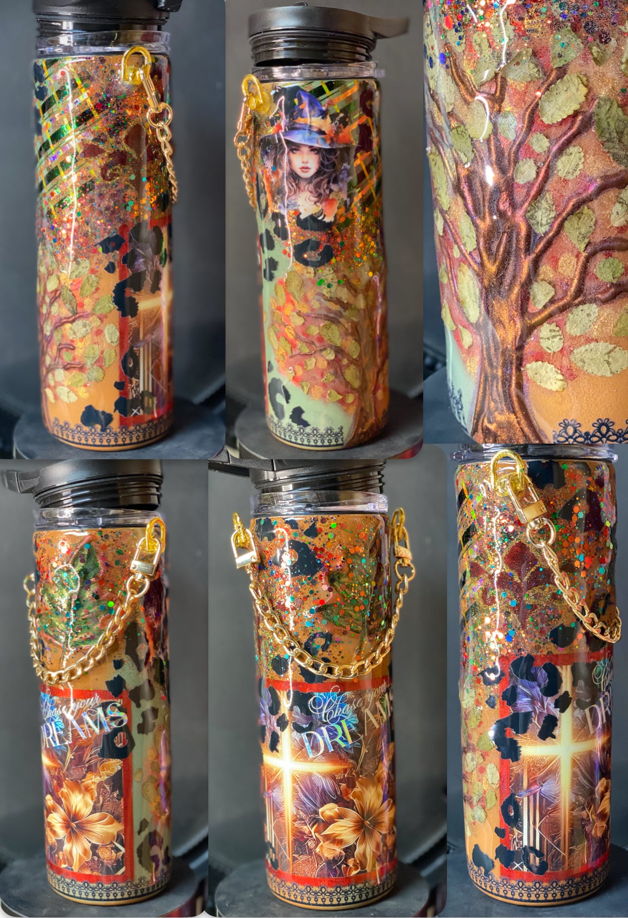 20oz Love of Fall Tumbler with Chain Strap