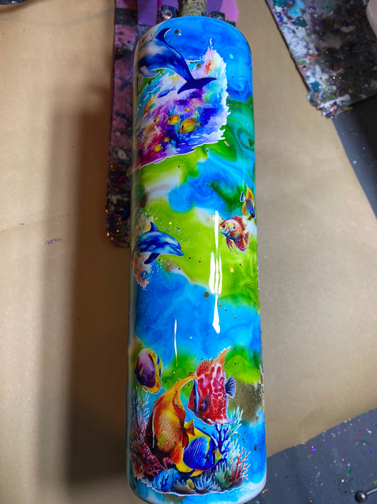 35oz Under the Sea Glow Tumbler