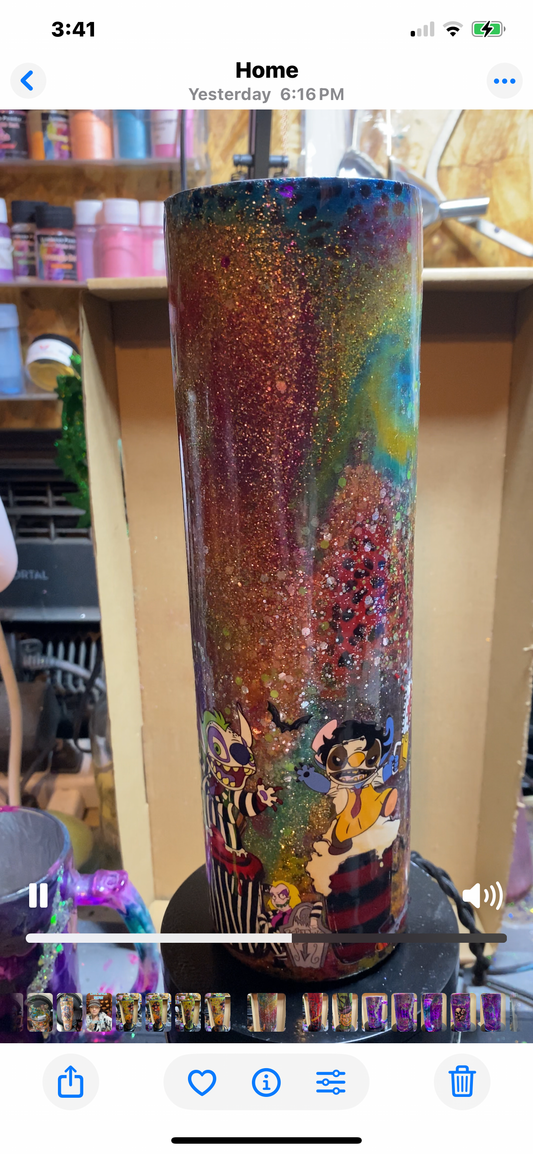 35oz Blue Guy Halloween Tumbler