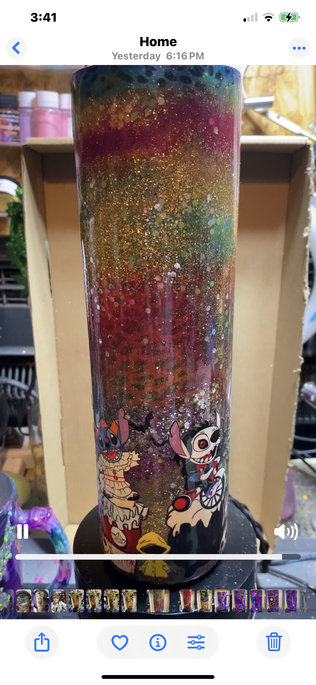 35oz Blue Guy Halloween Tumbler