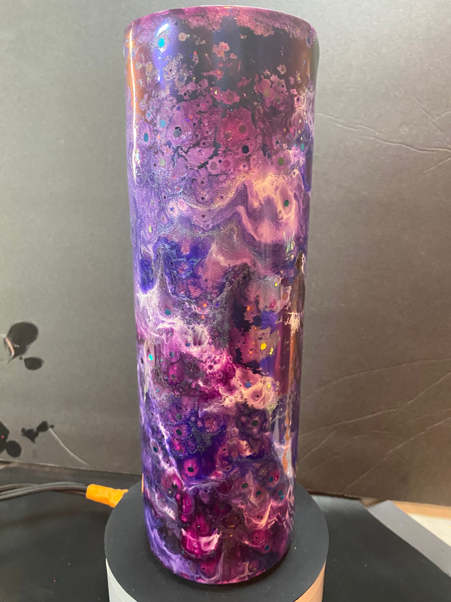 30oz Purple Ink Swirl Tumbler