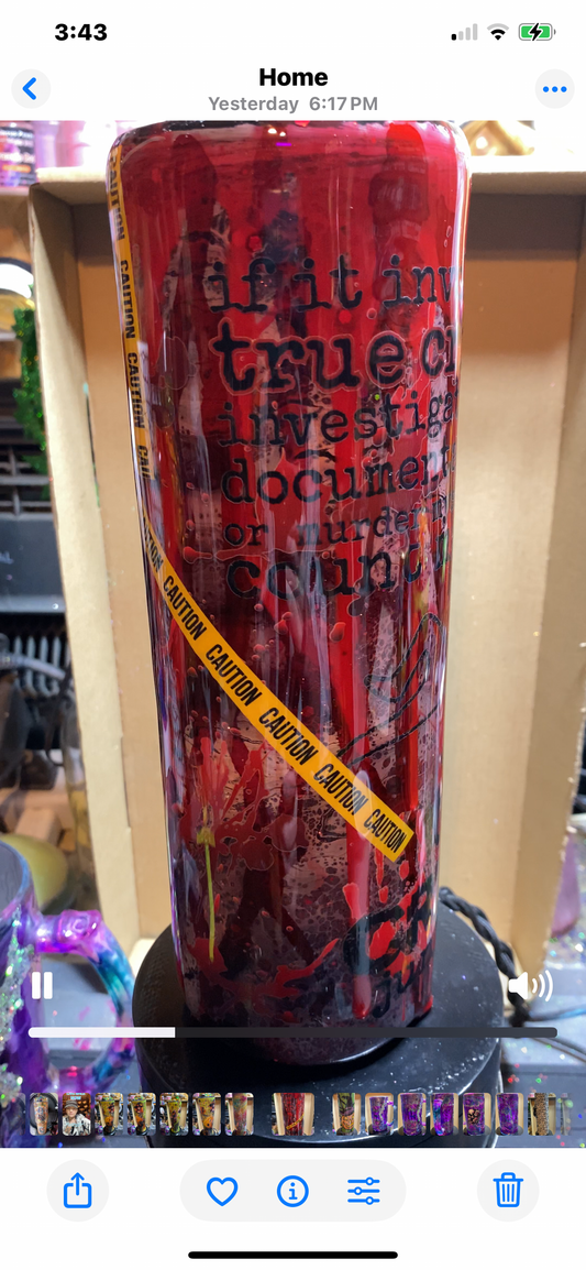 30oz Blood Drip Crime Scene Tumbler