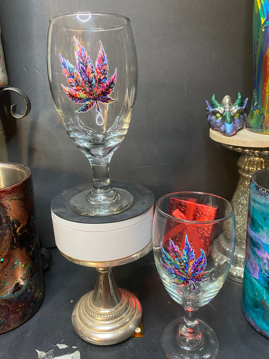 Set of 2 Spicy Leaf Goblets